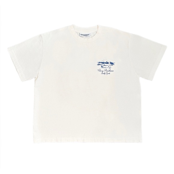 Cherry LA Tops - Cherry LA Valentine’s Day Mt. Fuji Boxy Tee (Cream) Size XS SOLD OUT